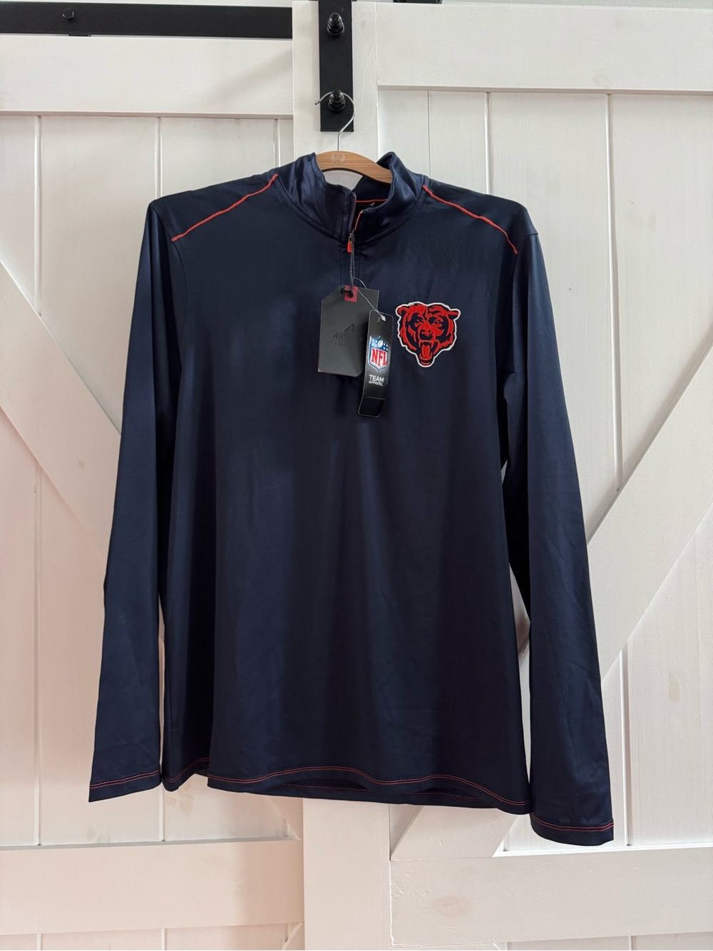 NFL Chicago Bears Antigua Quarter-Zip Pullover Long Sleeve Top NWT